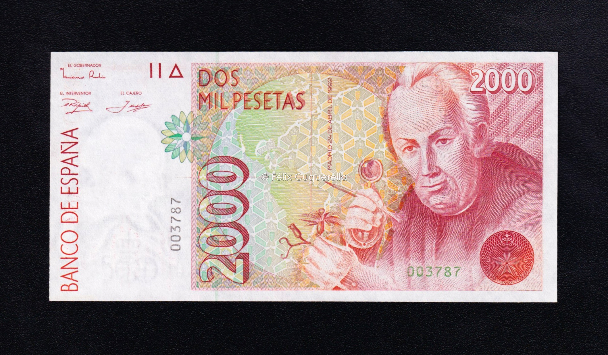 Número bajo 2000 pesetas 1992, sin serie, S/C Número bajo 2000 pesetas 1992, sin serie, S/C