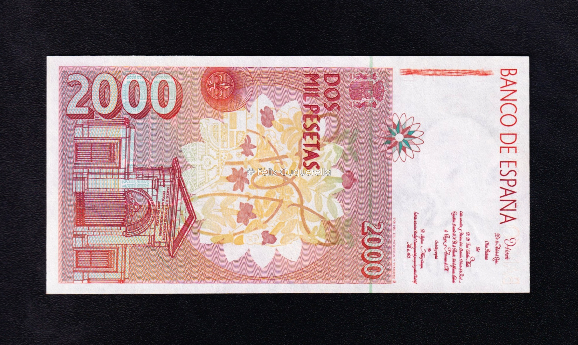 Número bajo 2000 pesetas 1992, sin serie, S/C Número bajo 2000 pesetas 1992, sin serie, S/C