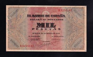 1000 pesetas 1938, serie A, EBC-