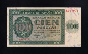 100 Pesetas 1936, serie A, S/C-
