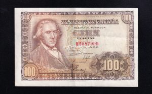 100 Pesetas 1948, serie H, EBC-