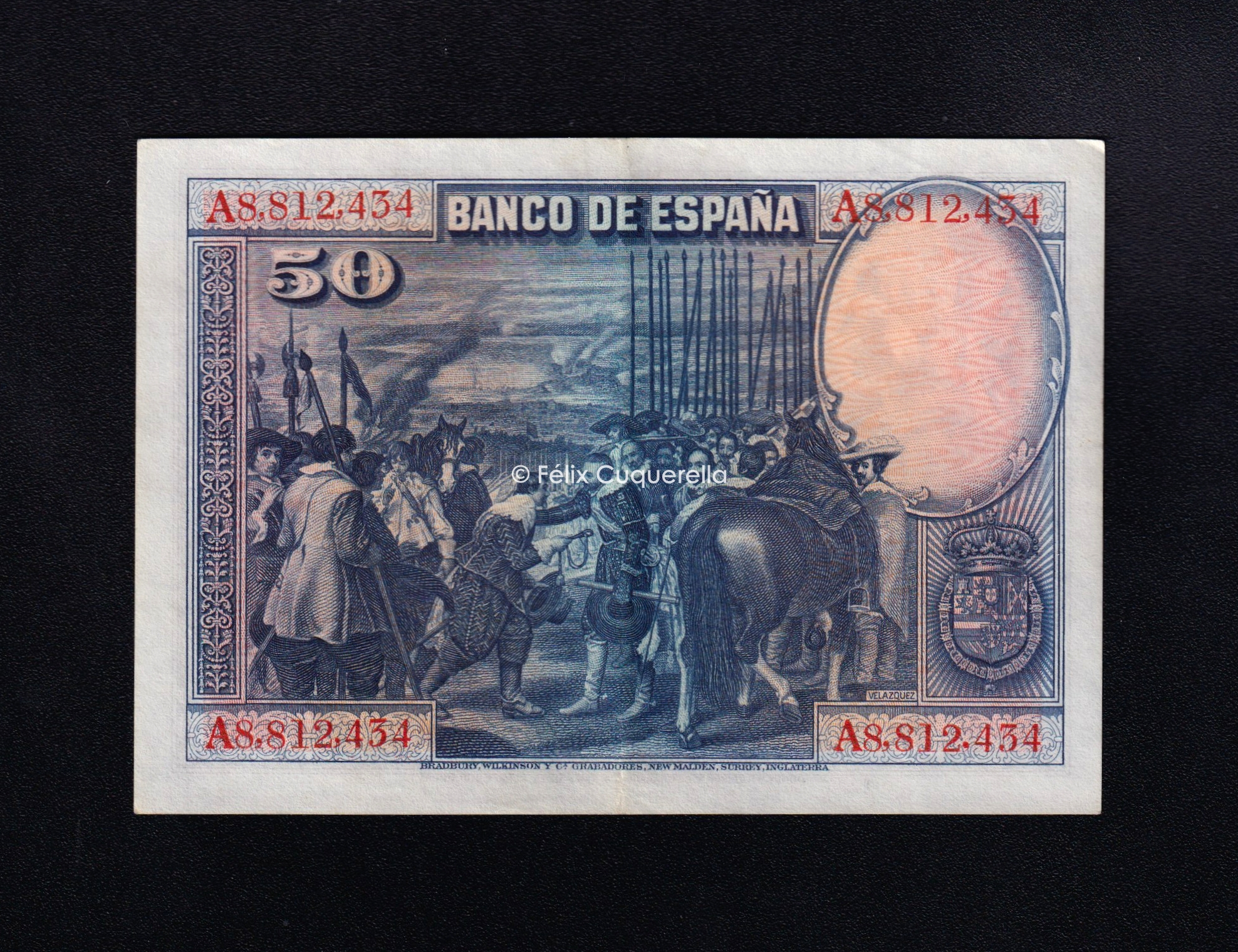 50 Pesetas 1928, serie A, numeración alta correspondiente a la República, EBC- 50 Pesetas 1928, serie A, numeración alta correspondiente a la República, EBC-