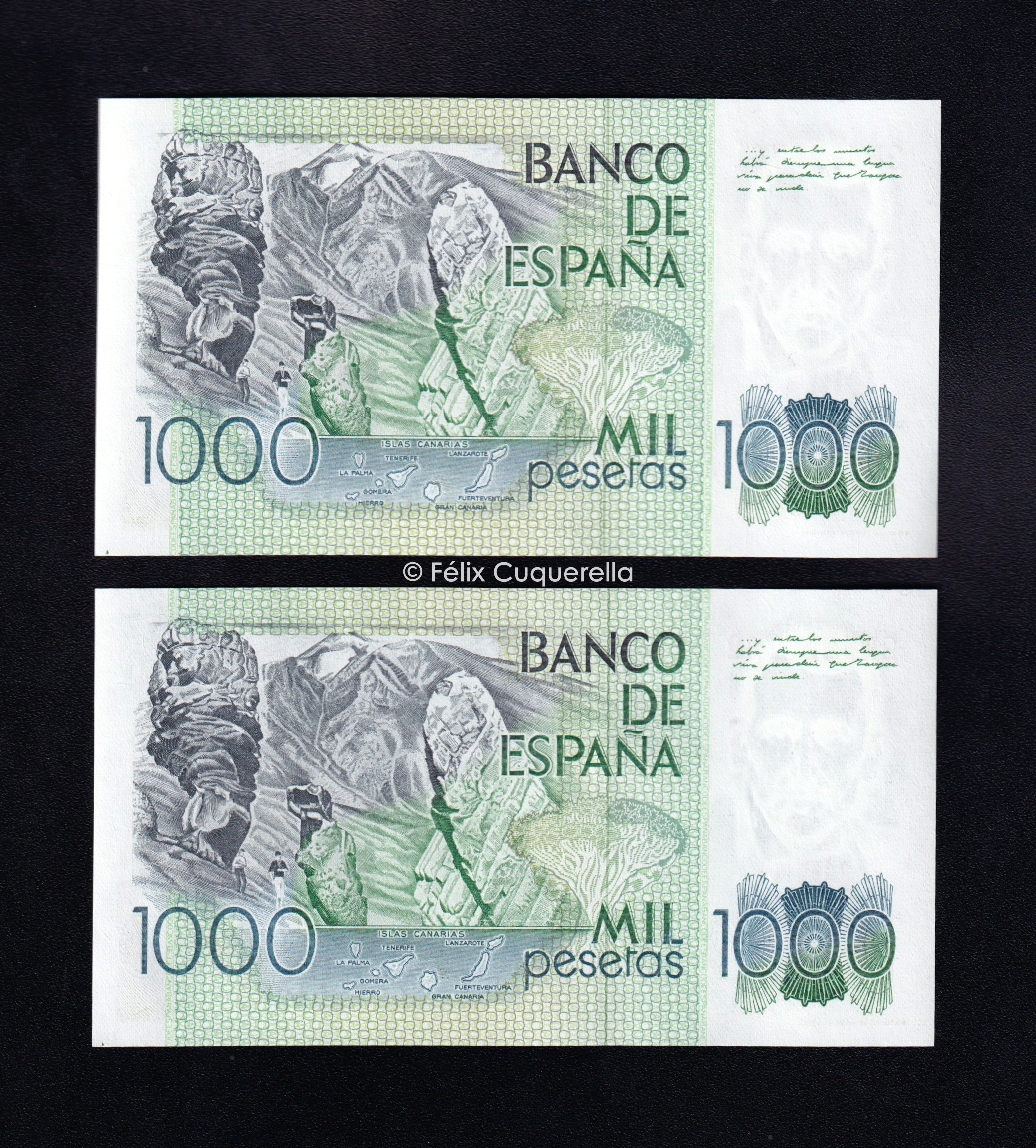 Pareja correlativa 1000 pesetas 1979, serie 2W, S/C- Pareja correlativa 1000 pesetas 1979, serie 2W, S/C-