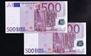 Pareja correlativa 500€ 2002, serie S (Italia), 1ª firma Willem F. Duisenberg, S/C