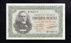 50 pesetas 1940, serie C, S/C-