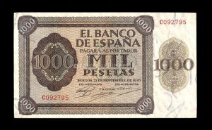 1000 pesetas 1936, serie C, S/C anverso