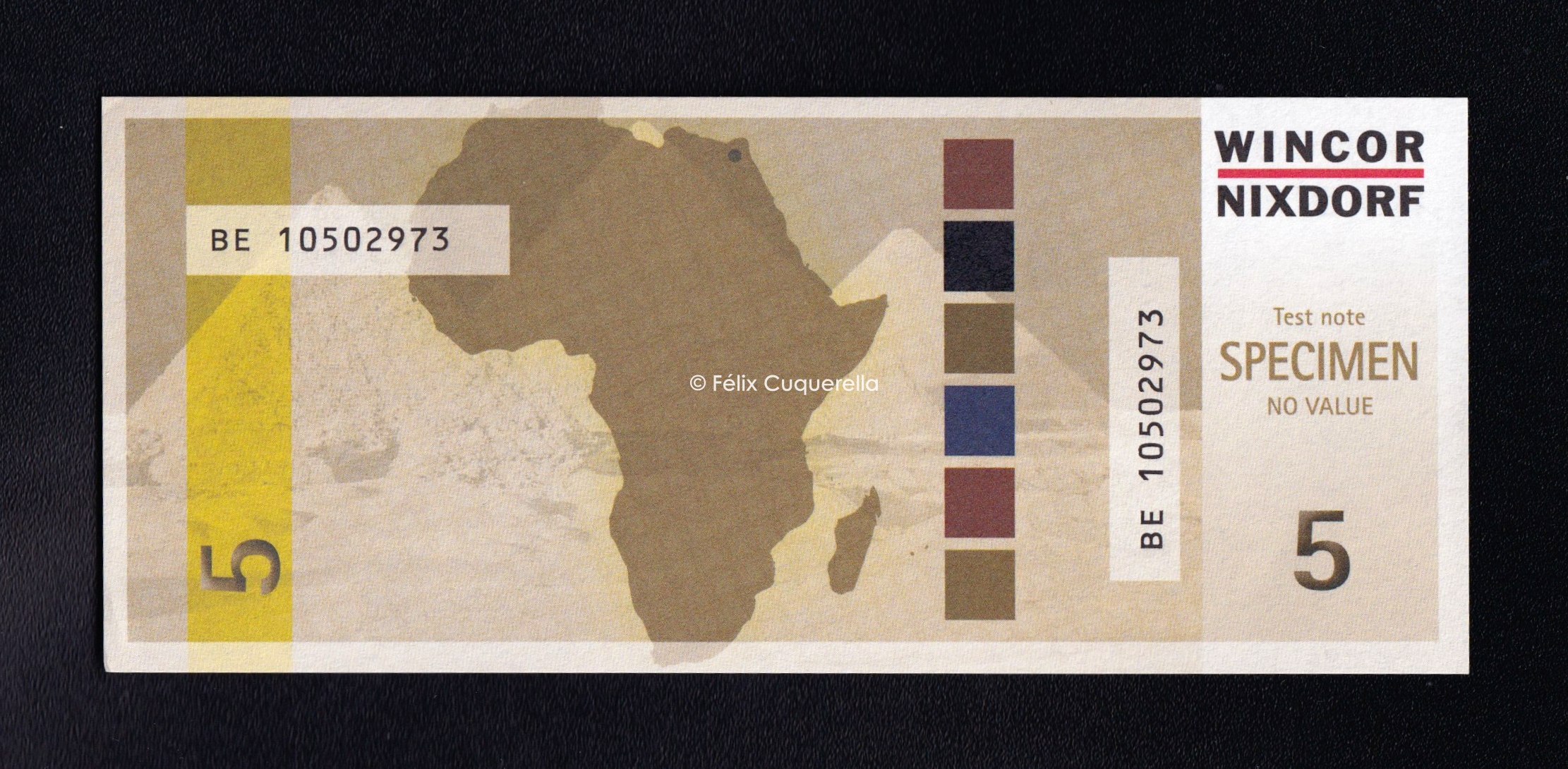 U.S.A. Test Note - 5 Units 2009, Wincor - Nixdorf, S/C U.S.A. Test Note - 5 Units 2009, Wincor - Nixdorf, S/C