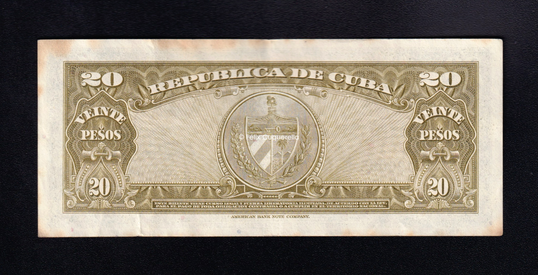 20 Pesos 1960, MBC-, P.80c . 20 Pesos 1960, MBC-, P.80c .