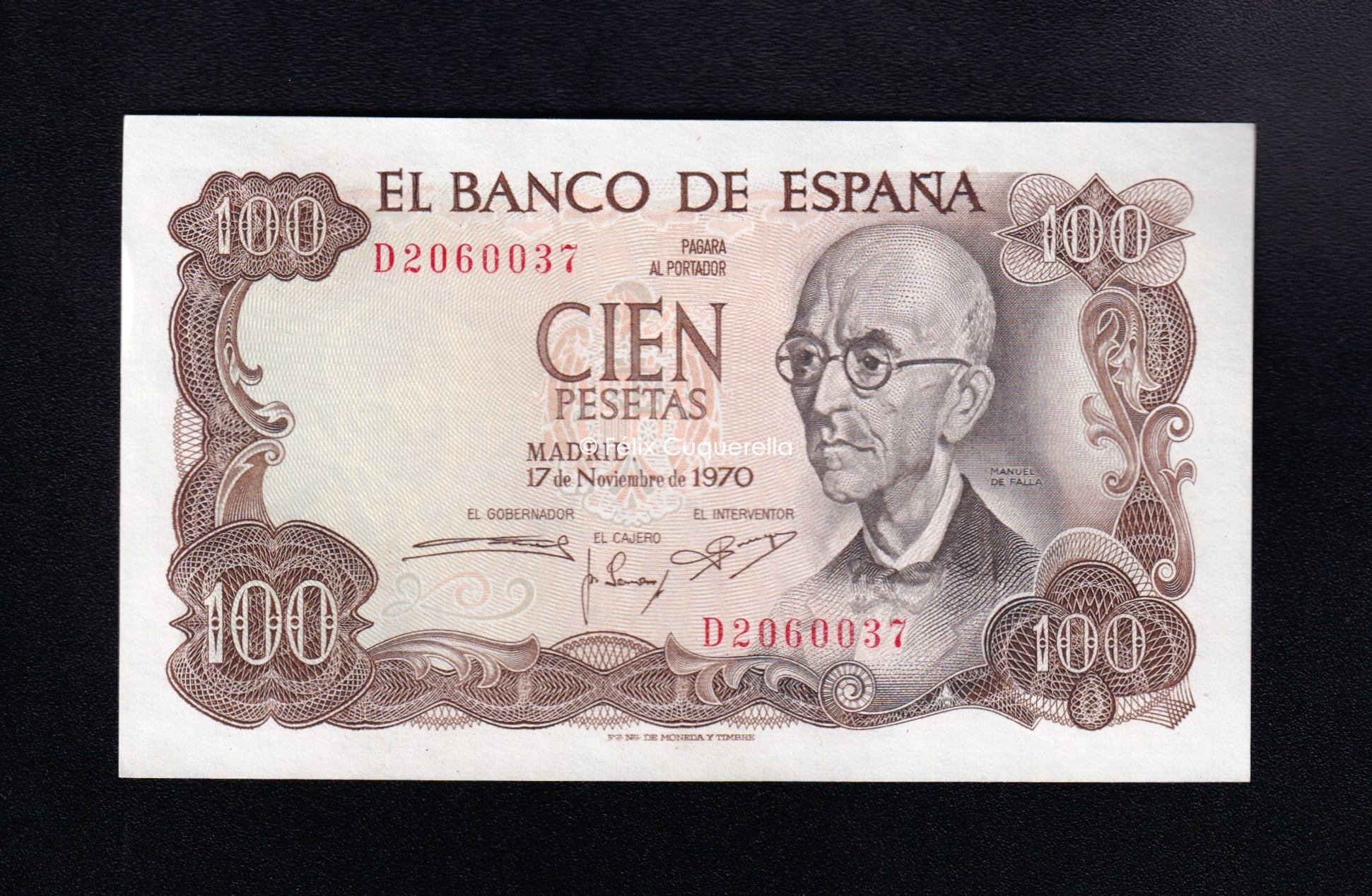100 Pesetas 1970, serie D, S/C- 100 Pesetas 1970, serie D, S/C-