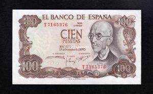 100 Pesetas 1970, serie T, S/C-