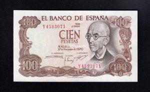 100 Pesetas 1970, serie Y, S/C