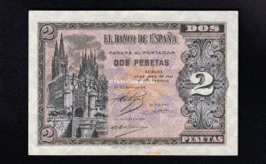 2 Pesetas abril 1938, serie N (última serie), EBC