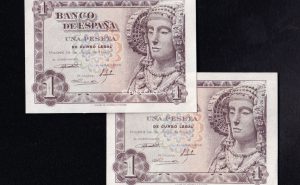 Pareja correlativa 1 peseta 1948, sin serie, S/C-