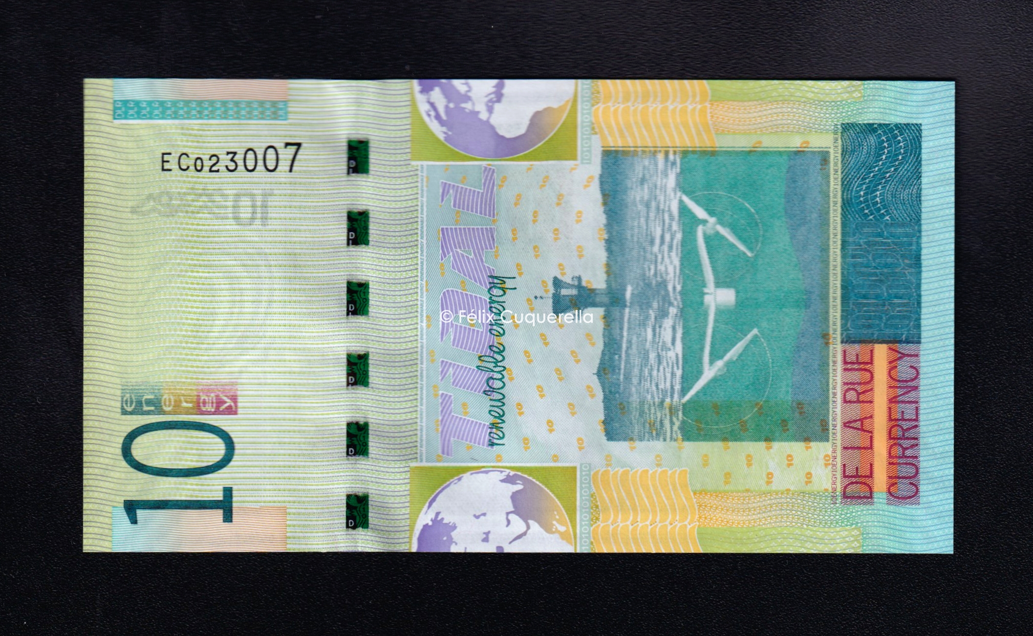 Thomas De La Rue - Geothermal Renewable Energy - 10 Units UK Test Note 2008 , S/C Thomas De La Rue - Geothermal Renewable Energy - 10 Units UK Test Note 2008 , S/C