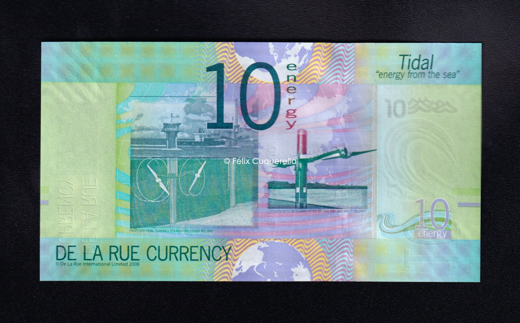 Thomas De La Rue - Geothermal Renewable Energy - 10 Units UK Test Note 2008 , S/C Thomas De La Rue - Geothermal Renewable Energy - 10 Units UK Test Note 2008 , S/C