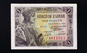 1 Peseta 1943, sin serie, S/C-