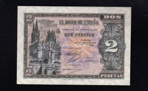 2 Pesetas abril 1938, serie D, S/C-