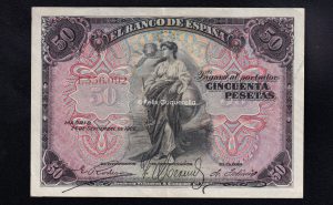50 Pesetas 1906, sin serie, EBC-