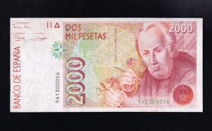 2000 pesetas 1992, serie 9A, S/C