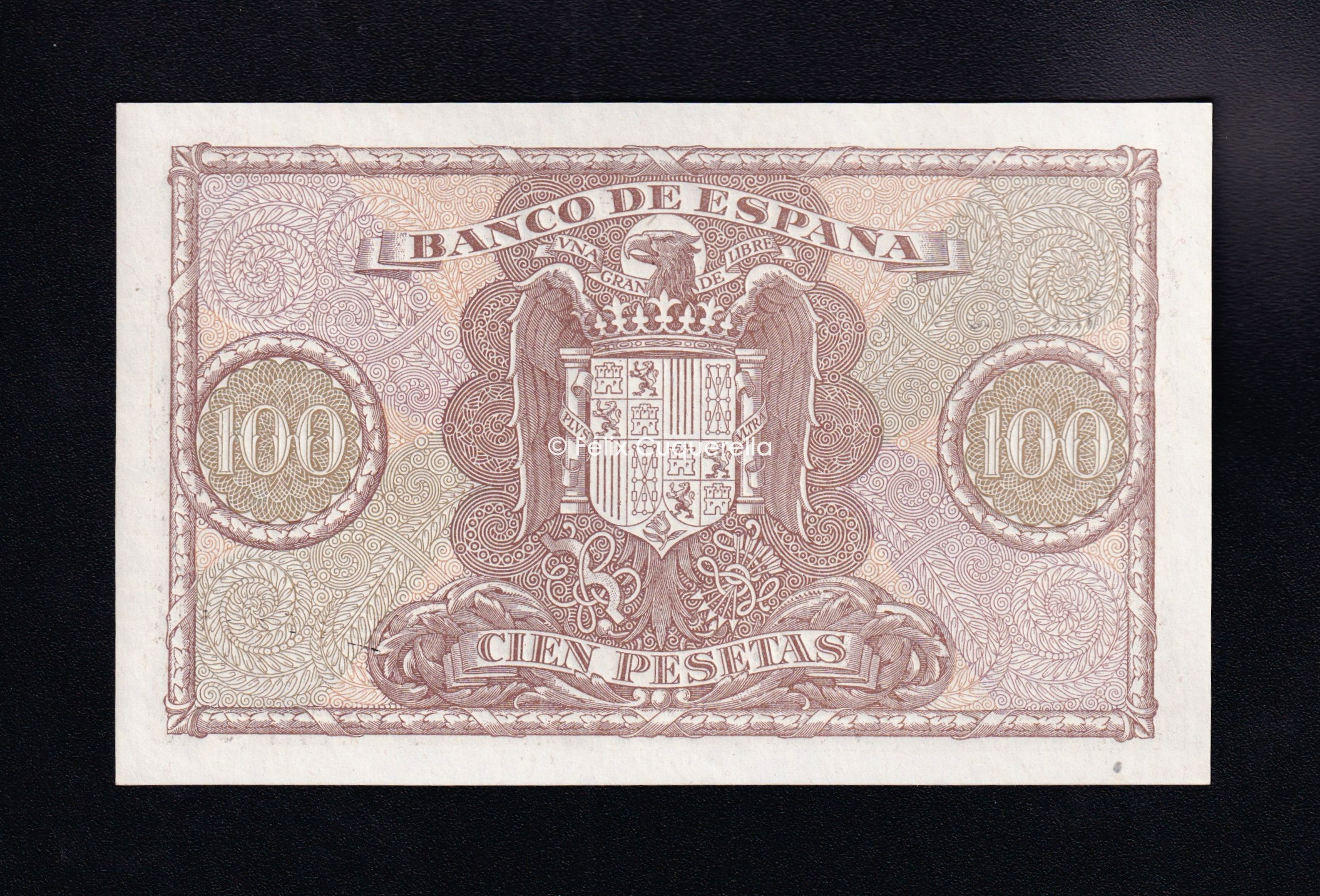 100 Pesetas 1940, serie H, S/C-, manchita en margen inferior 100 Pesetas 1940, serie H, S/C-, manchita en margen inferior