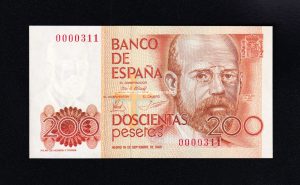 Número bajo, 200 pesetas 1980, sin serie, S/C