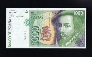 Número bajo, 1000 pesetas 1992, Sin serie, S/C Número bajo, 1000 pesetas 1992, Sin serie, S/C