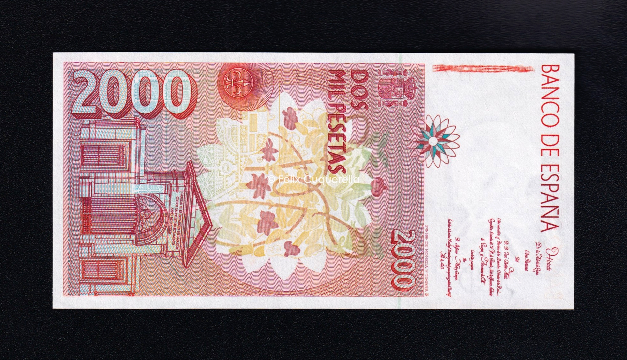 Número bajo 2000 pesetas 1992, sin serie, S/C Número bajo 2000 pesetas 1992, sin serie, S/C