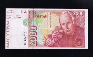 Número bajo, 2000 pesetas 1992(1995), serie 1S, S/C