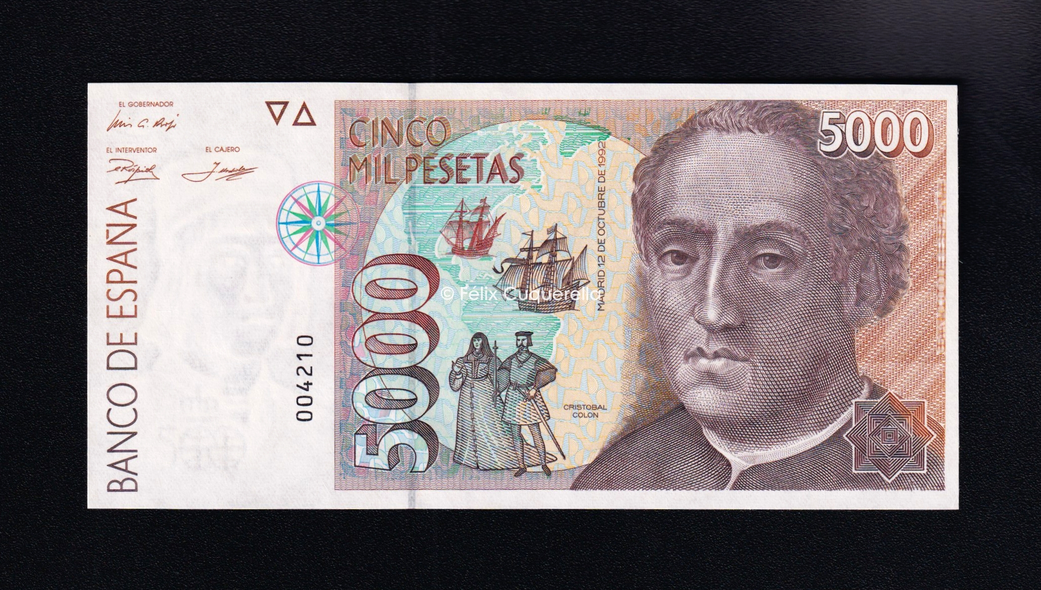 Número bajo , 5000 pesetas 1992, sin serie, S/C Número bajo , 5000 pesetas 1992, sin serie, S/C
