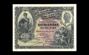 500 Pesetas Julio 1907, MBC- anverso