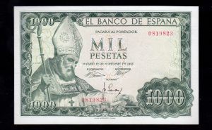 1000 pesetas 1965, sin serie, EBC+